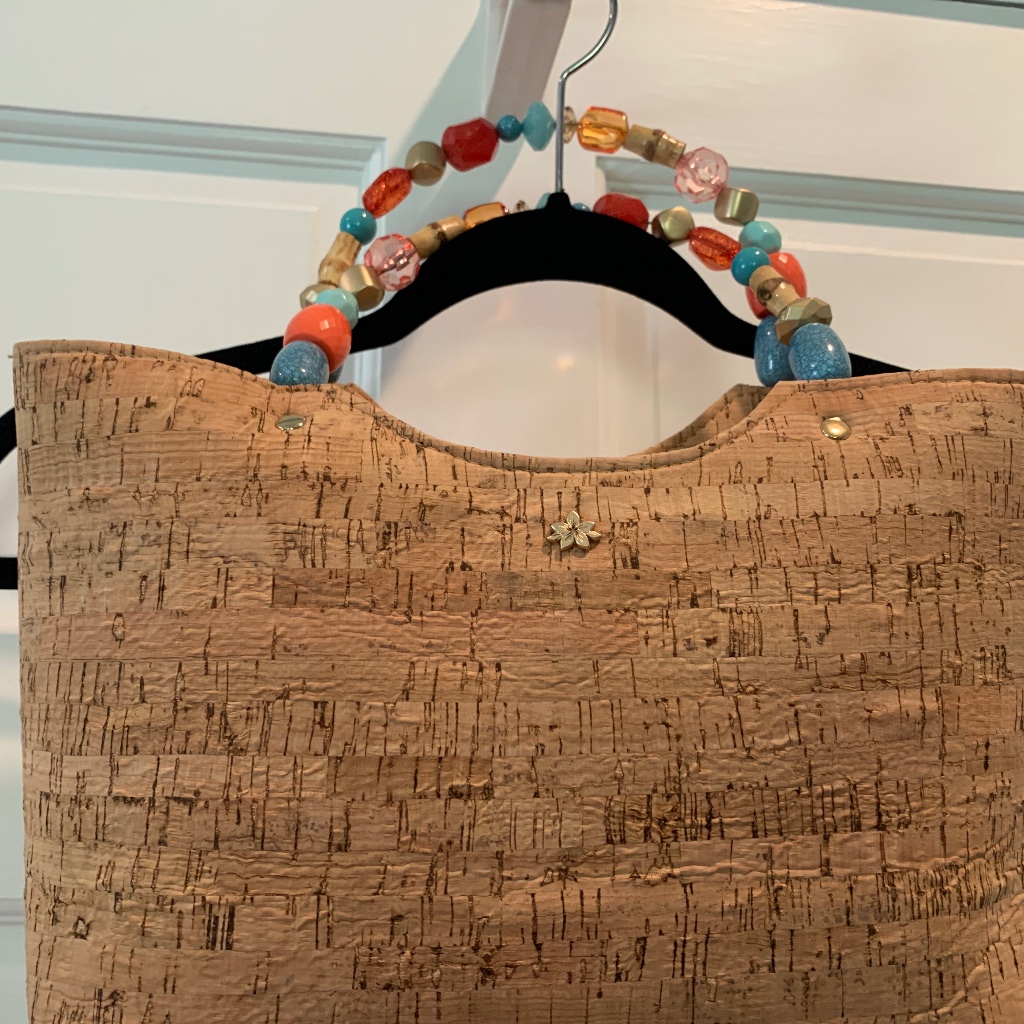Cork Purse With Beaded Handles
